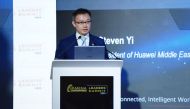 Steven Yi, President of Huawei Middle East and Central Asia, delivering the opening keynote at SAMENA Leaders’ Summit 2023