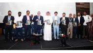 Ambassador of Argentina to Qatar, H E Guillermo Nicolas (fourth left), Abdulla Yusuf Al Mulla, Director of 3-2-1 Olympic and Sports Museum (fifth left), along with other officials from Qatar Indian Islahi Centre.