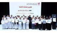 Officials and students during the concluding ceremony of mathematics competitions and activities organised by the Ministry of Education and Higher Education. 