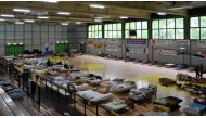 A general view on May 20, 2023 shows the sports hall of Castel Bolognese, near Ravenna. (Photo by Andreas Solaro / AFP)