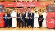 British Ambassador H E Jonathan Wilks CMG, Director of Lulu Group International Dr. Mohamed Althaf and others during the opening of British Food Week at Lulu Mall, Giardino, The Pearl-Qatar. Pic: Salim Matramkot/The Peninsula