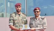 Amiri Guard Commander Lieutenant-General staff Hazza bin Khalil Al Shahwani (right) during the event.