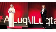 Essa Al Mannai, Director of Dadu, Children’s Museum of Qatar and Dr. Jelena Trkulja (right) Senior Advisor for Academic and Cultural Affairs at Qatar Museums speaking during the event.