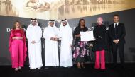 SC officials along with others during Qatar CSR Summit award ceremony.  