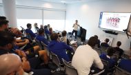Marco Montini during his discussion held at Aspire Academy