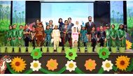 Staff and students of MES Indian School during the event to mark World Environment Day.