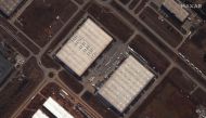 This April 4, 2023, satellite image courtesy of MAXAR Technologies shows the Alabuga special economic zone in Russia. (Photo by Handout / Satellite image ｩ2023 Maxar Technologies / AFP) 