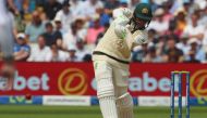 Australia's Usman Khawaja plays a shot on day two of the first Ashes cricket Test match between England and Australia at Edgbaston in Birmingham, central England on June 17, 2023. (Photo by Geoff Caddick / AFP)