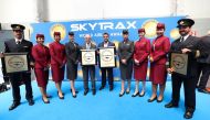 Qatar Airways Group Chief Executive, HE Akbar Al Baker and Chief Operating Officer of HIA, Eng. Badr Mohammed Al Meer received the awards.
