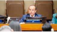 Vice-Chairman of the National Counter-Terrorism Committee, Major General Nasser Saeed Al Hajri, addressing the UN High-level Conference of Heads of Counter-Terrorism Agencies of Member States, in New York. 