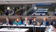 Permanent Representative of  Qatar to the United Nations H E Sheikha Alya Ahmed bin Saif Al Thani (third right) during the meeting.