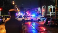 Police work the scene of a shooting on July 3, 2023 in Philadelphia, Pennsylvania. Drew Hallowell/Getty Images/AFP (Photo by Drew Hallowell / GETTY IMAGES NORTH AMERICA / Getty Images via AFP)