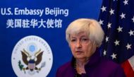 US Treasury Secretary Janet Yellen speaks during a press conference at the Beijing American Center of the US Embassy in Beijing on July 9, 2023. (Photo by Pedro PARDO / AFP)
