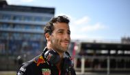 Red Bull Racing's Australian reserve driver Daniel Ricciardo looks on after the second practice session ahead of the Formula One British Grand Prix at the Silverstone motor racing circuit in Silverstone, central England on July 7, 2023. Photo by Ben Stansall / AFP