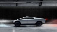 The Cybertruck, Tesla's first electric pickup truck, is seen in this undated handout picture released by the company. Tesla/Handout via Reuters

