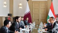 Minister of Commerce and Industry, H E Sheikh Mohammed bin Hamad bin Qassim Al Thani and Minister of Foreign Affairs and Trade of Hungary, H E Peter Szijjarto with other officials during the third session of the Qatari-Hungarian Joint Economic Committee held in Budapest.