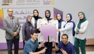 The young researchers from the College of Dental Medicine at Qatar University.