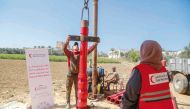 A water well provided by QRCS in Deir Al Balah, Gaza.