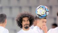 Al Sadd's Akram Afif during training.