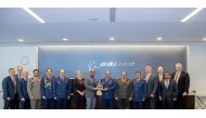 Chief of Staff of the Armed Forces H E Lieutenant General (Pilot) Salem bin Hamad bin Aqil Al Nabit and other officials during a visit to Boeing Defense, Space and Security.