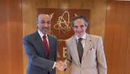 IAEA Director-General H E Rafael Grossi with Ambassador of Qatar H E Sultan bin Salmeen Al Mansouri.
