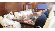 Representatives of the Ministry of Transport during a meeting with the delegation for the Development Road Project and the Al Faw Grand Port in Iraq.