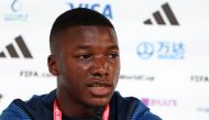 Ecuador's midfielder Moises Caicedo attends a press conference at the Qatar National Convention Center (QNCC) in Doha on November 19, 2022 on the eve of the Qatar 2022 World Cup football match between Qatar and Ecuador (Photo by KARIM JAAFAR / AFP)