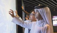 Kids at the Al Thuraya Planetarium during the Katara Summer Camp.