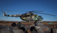 File photo: A Ukrainian military helicopter is seen, amid Russia's attack on Ukraine, in Donbas region, Ukraine on January 25, 2023. REUTERS/Oleksandr Ratushniak

