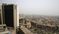 File photo: A view of the central business district is seen from a rooftop in Lagos, Nigeria, on February 10, 2016. (REUTERS)