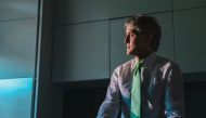 A handout picture made available by the Saudi Ministry of Sports on August 27, 2023 shows Italian football coach Roberto Mancini posing for a picture in an office in Rome, upon being named as the new coach of the Saudi Arabian national football team. (Photo by Saudi Ministry of Sports / AFP)
