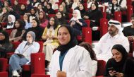 QU Health students during the orientation event. 