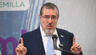 Guatemalan President-elect, Bernardo Arevalo, speaks during a press conference in Guatemala City on September 1, 2023. (Photo by Johan ORDONEZ / AFP)
