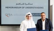 Director of Training & Development at QFBA, Majid Al Khulaifi with Managing Director at LIBF MENA, Kareem Refaay at the signing of MoU.