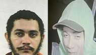 (COMBO) This combination of pictures created on September 13, 2023 shows a booking photo of escaped convicted murderer Danelo Souza Cavalcante and an updated photo of escaped convicted murderer Danelo Souza Cavalcante. (Photo by Handout / Pennsylvania State Police Department / AFP)