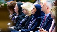 Minister of Social Development and Family H E Maryam bint Ali bin Nasser Al Misnad   (third right) at the opening of the Summit.  