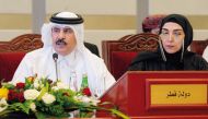 Qatar Chamber's Second Vice-Chairman Rashid bin Hamad Al Athba, and board member Ibtihaj Al Ahmadany during the consultative meeting in Salala, Oman.