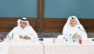 Qatar Chamber board member and Chairman of the Gold and Jewellery Committee, Naser bin Sulaiman Al Haider and Director of the Exemptions and Suspended Fees Department at the General Authority of Customs, Sultan Abdul Latif Al Nuaimi during the meeting.