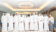 Qatari Hotels Association Chairman, Sheikh Faisal bin Qassim Al Thani, Deputy Chairperson of Qatar Tourism, Saad Al Kharji with other dignitaries and officials during the meeting.