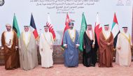 Minister of Labour H E Dr. Ali bin Smaikh Al Marri with Their Excellencies GCC Ministers during 9th meeting of the Committee of Ministers of Labour of GCC in Oman.