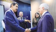 President of Venezuela H E Nicolas Maduro meeting Minister of State for Foreign Affairs H E Sultan bin Saad Al Muraikhi in Caracas.

