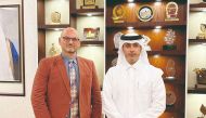 Editor-in-Chief of The Peninsula Dr. Khalid Mubarak Al-Shafi with Dean and CEO of Northwestern University in Qatar Dr. Marwan M Kraidy (left) during the visit. 