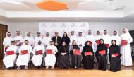 Masraf Al Rayan officials pose for a group photo to celebrate graduation in line with training program entitled,‘Bank Branch Management’.