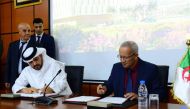 Chairman of the Board of Directors of Estithmar Holding Company Moutaz Al Khayyat (left) and Director of Health and Population of Algiers, Lahlali Lahlali, signing the agreement .