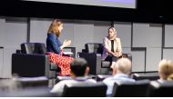 Award-winning journalist and Al Jazeera English producer Laila Al Arian (right) and Northwestern Qatar Professor Zeina Awad. (left) during the event.