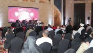 Speakers and audience during a symposium at Katara on Sunday.