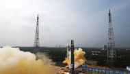 Lift-off images shared by ISRO 