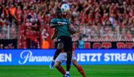 Stuttgart's Guinean forward #09 Serhou Guirassy (front) vies with Union Berlin's German defender #31 Robin Knoche during the German first division Bundesliga football match between Union Berlin and VfB Stuttgart in Berlin, Germany on October 21, 2023. Photo by John MACDOUGALL / AFP