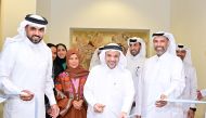 Minister of Environment and Climate Change H E Sheikh Dr. Faleh bin Nasser Al Thani (first right) and QU President Dr. Omar Al Ansari (centre) during the inauguration of the new headquarters.