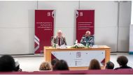 The lecture was delivered by Professor at the Robert Schuman Center for Advanced Studies Dr. Olivier Roy (left) and introduced by President of the DI Dr. Abdelwahab El Affendi.